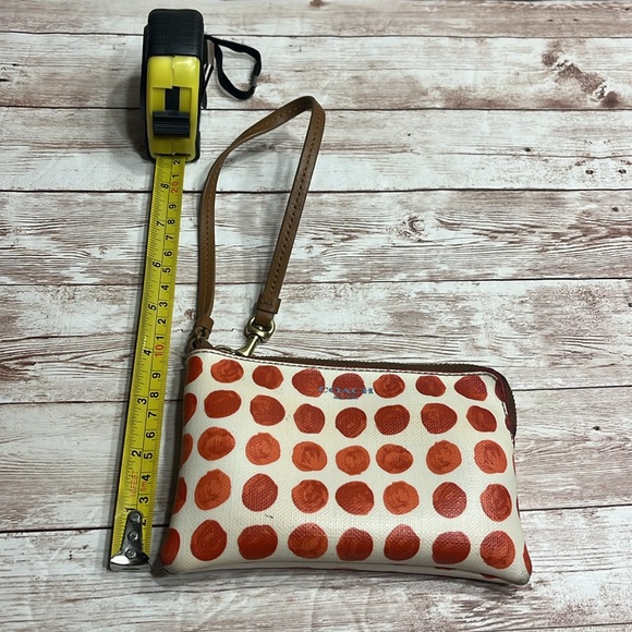 Coach Wristlet Cream with Red Polka Dots - Picture 8 of 8